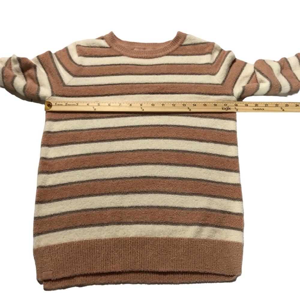 Barefoot‎ Dreams CozyChic Lite Lurex Pink Multi Sweater Size Medium - Picture 6 of 8